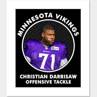 CHRISTIAN DARRISAW - OT - MINNESOTA VIKINGS Posters and Art